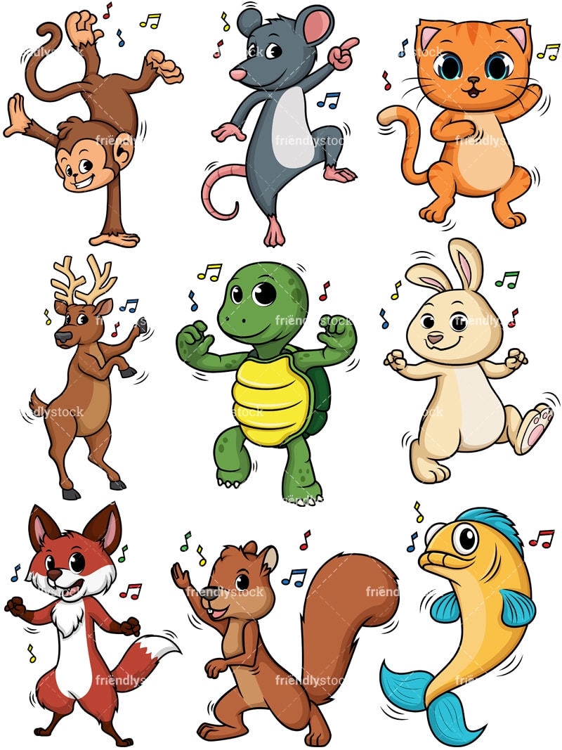 Dancing Animals Clipart - KibrisPDR