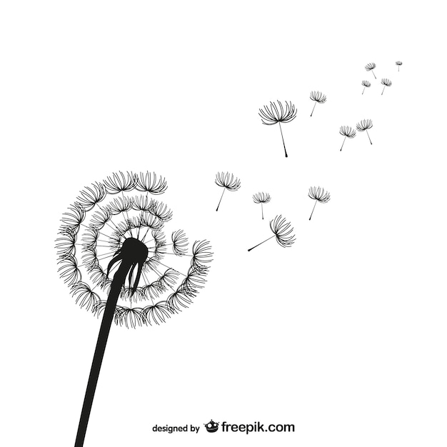 Detail Dandelion Silhouette Vector Free Nomer 13