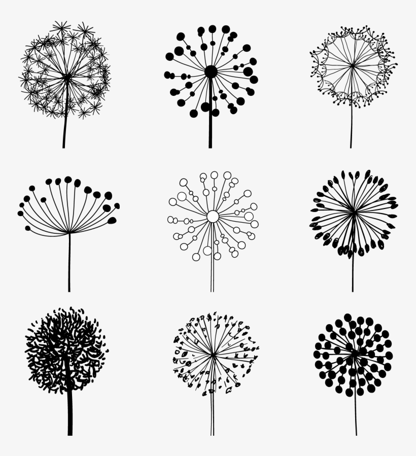 Detail Dandelion Vector Free Nomer 57