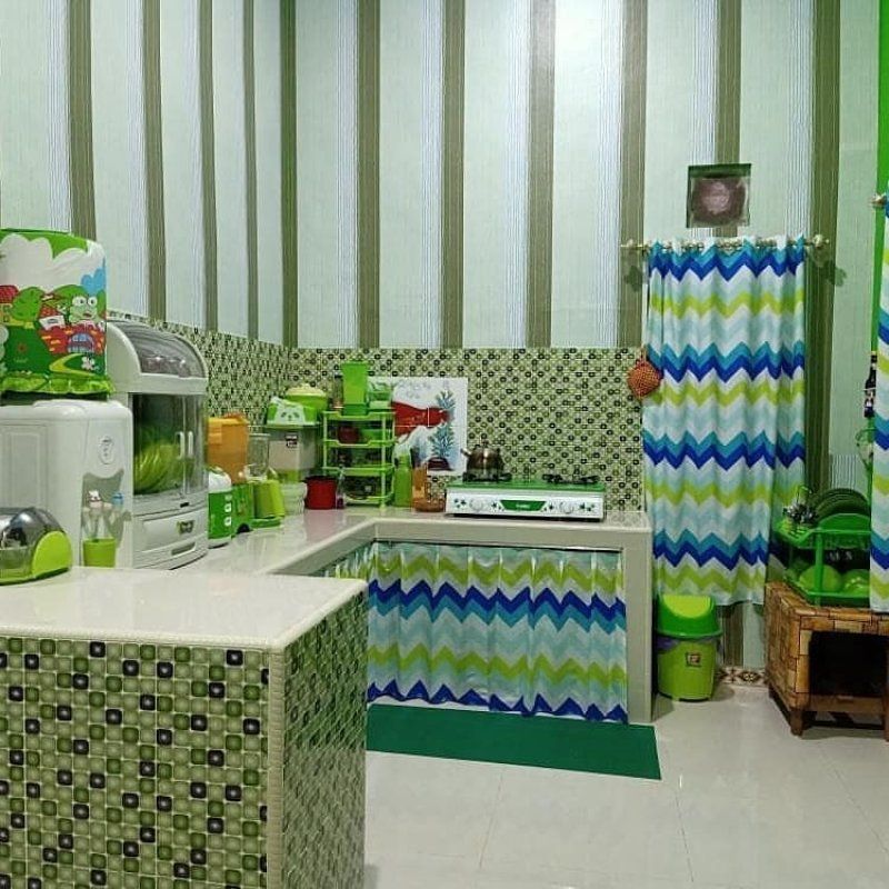 Detail Dapur Minimalis Warna Hijau Nomer 23