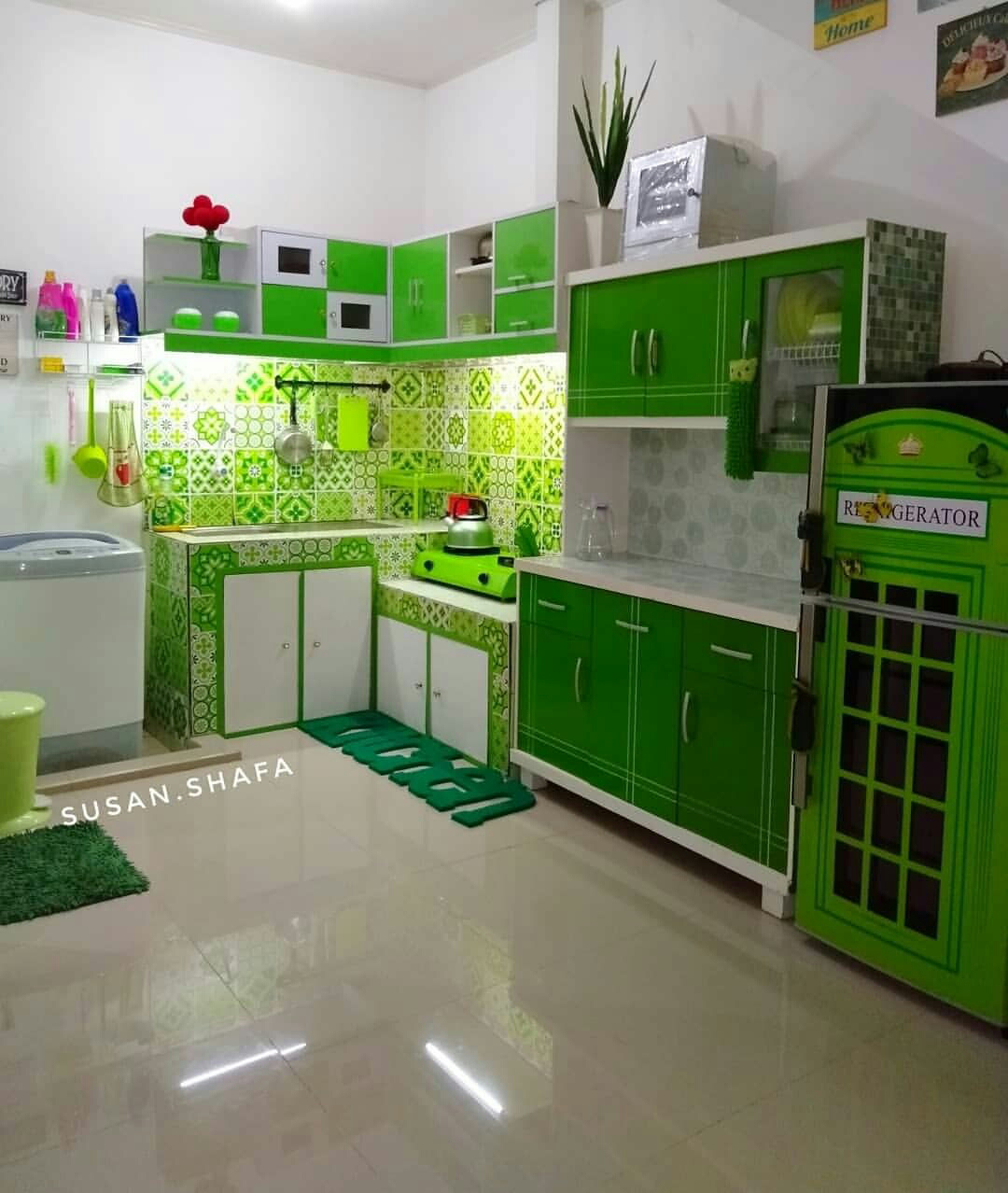 Detail Dapur Minimalis Warna Hijau Nomer 8