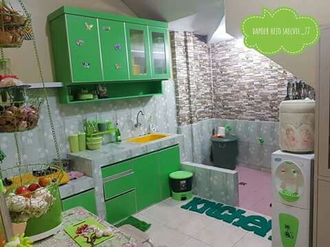 Detail Dapur Shabby Chic Hijau Nomer 15