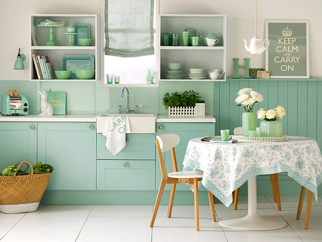 Detail Dapur Shabby Chic Hijau Nomer 4