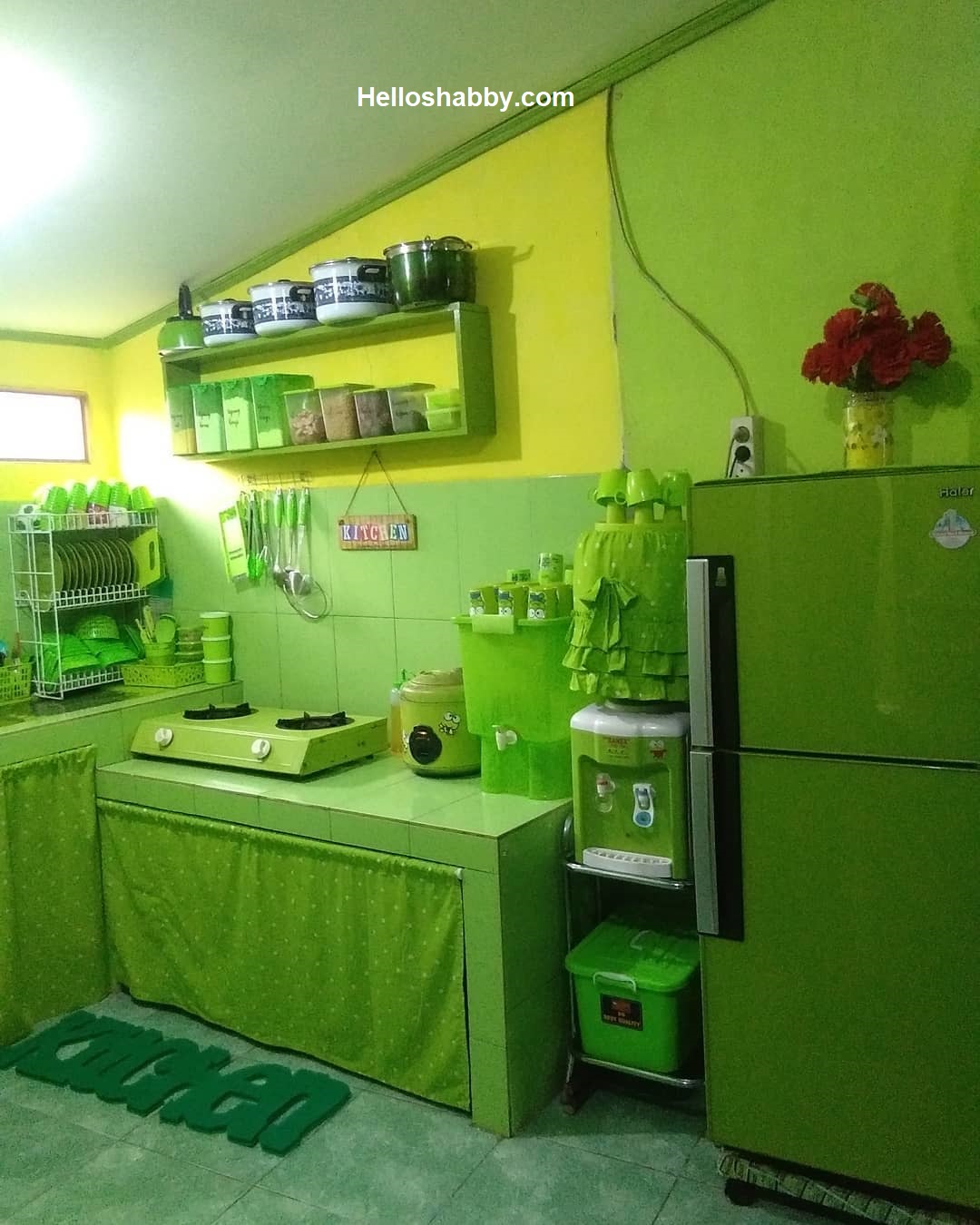 Detail Dapur Shabby Chic Hijau Nomer 9