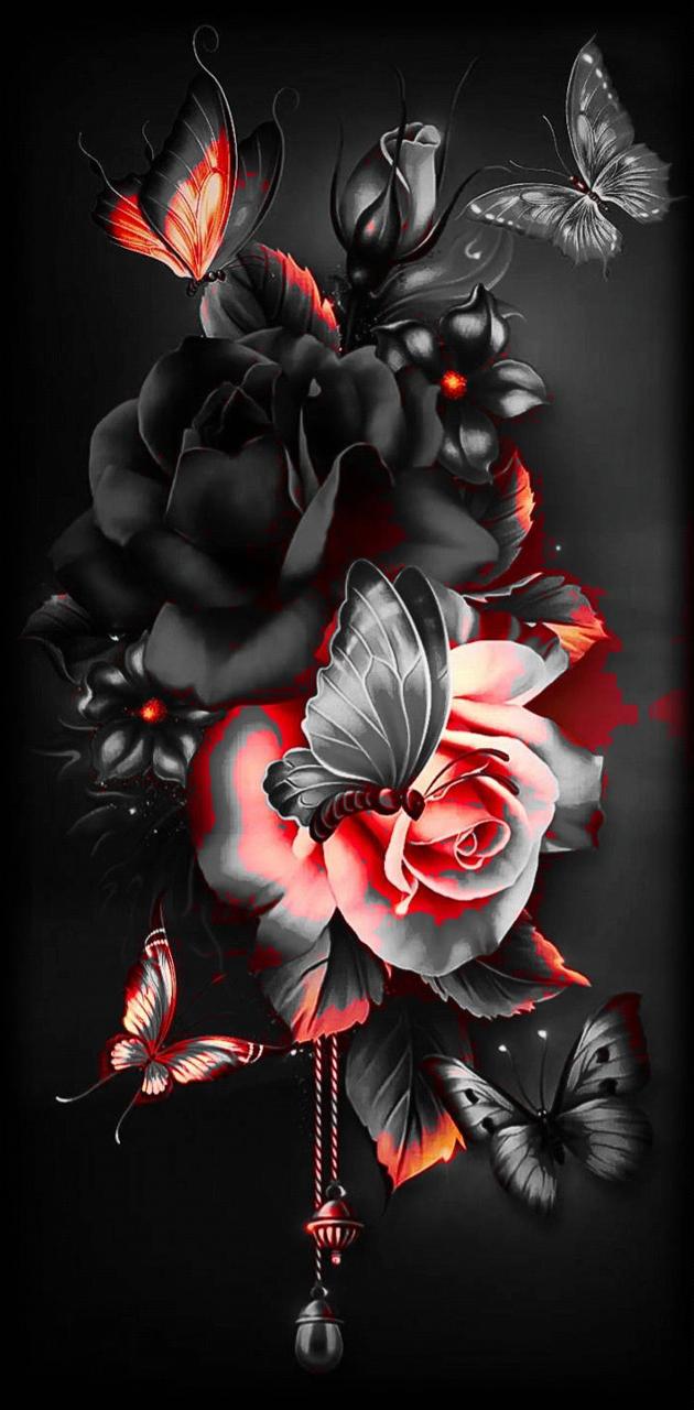 Detail Dark Flower Wallpaper Nomer 28