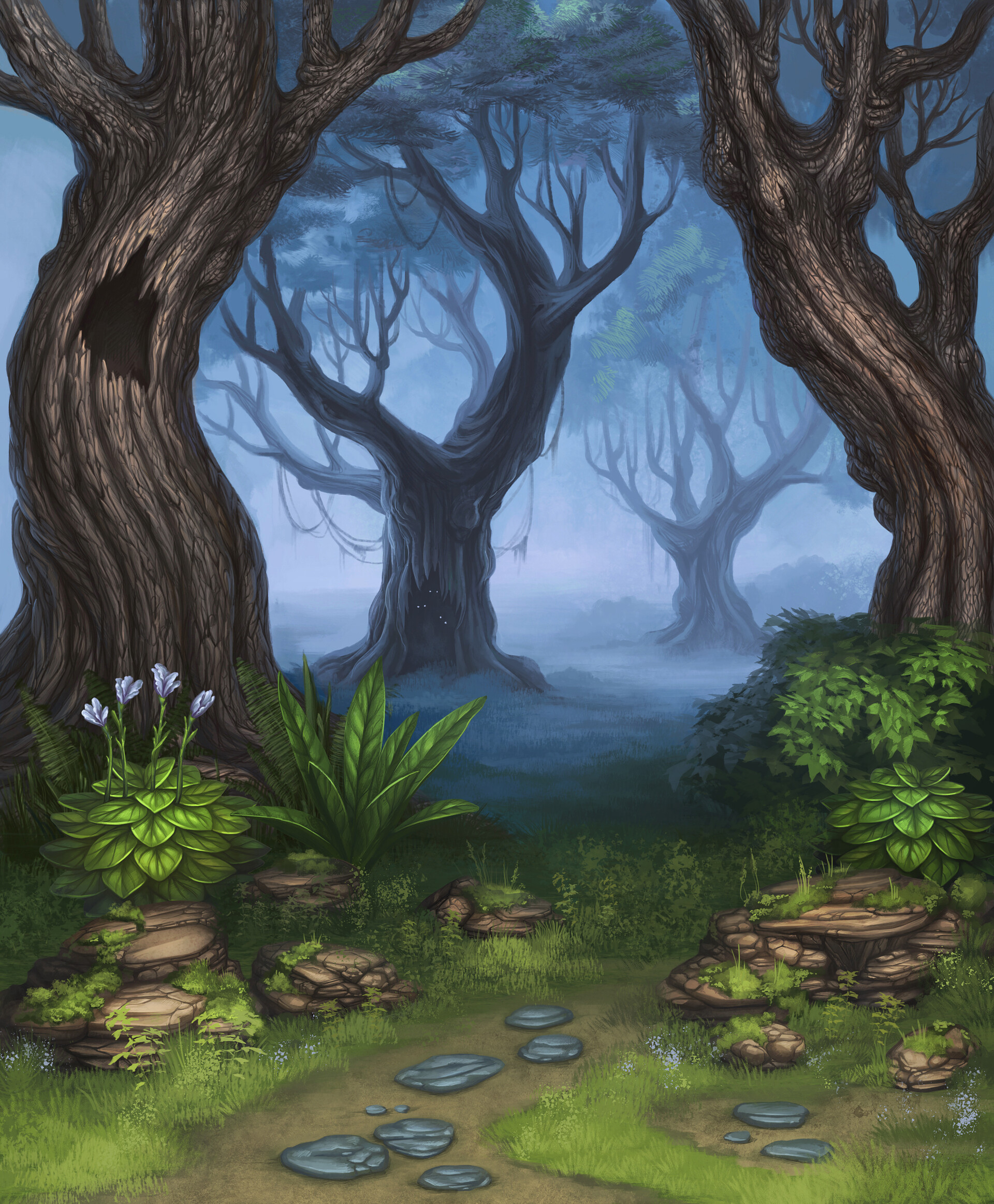 Detail Dark Forest Background Nomer 52