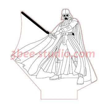 Detail Darth Vader 3d Lamp Nomer 43