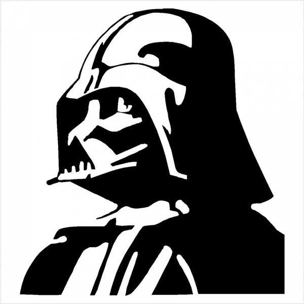 Detail Darth Vader Clipart Black And White Nomer 16