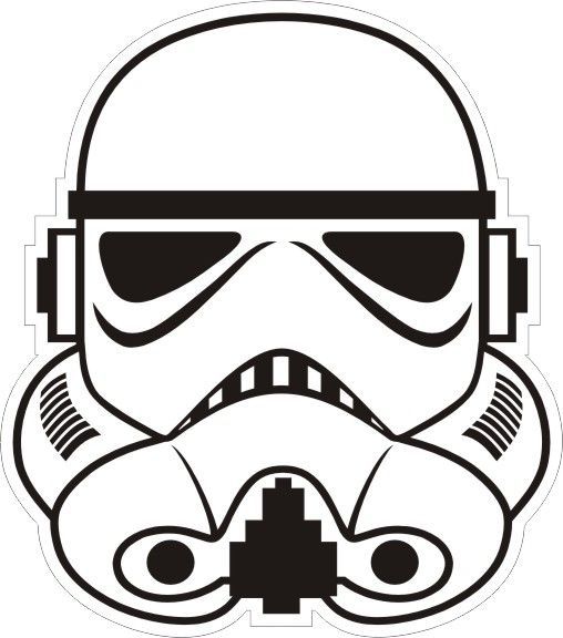 Detail Darth Vader Clipart Black And White Nomer 36