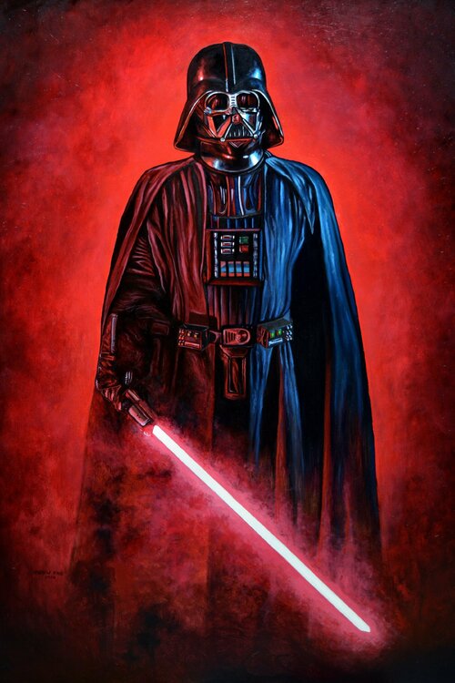 Detail Darth Vader Oil Painting Nomer 2