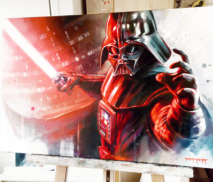 Detail Darth Vader Oil Painting Nomer 11