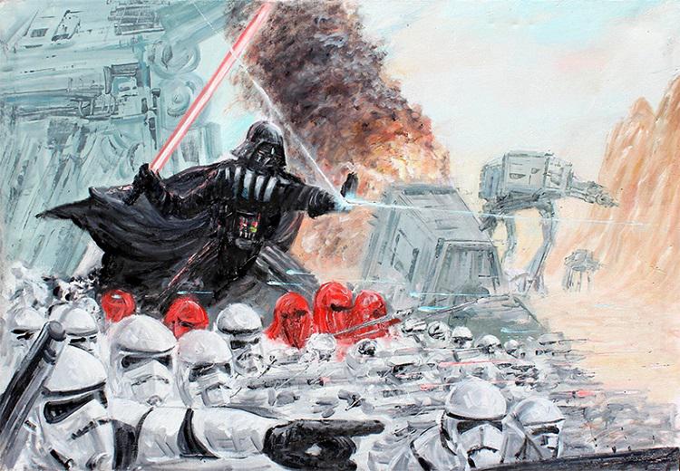 Detail Darth Vader Oil Painting Nomer 44