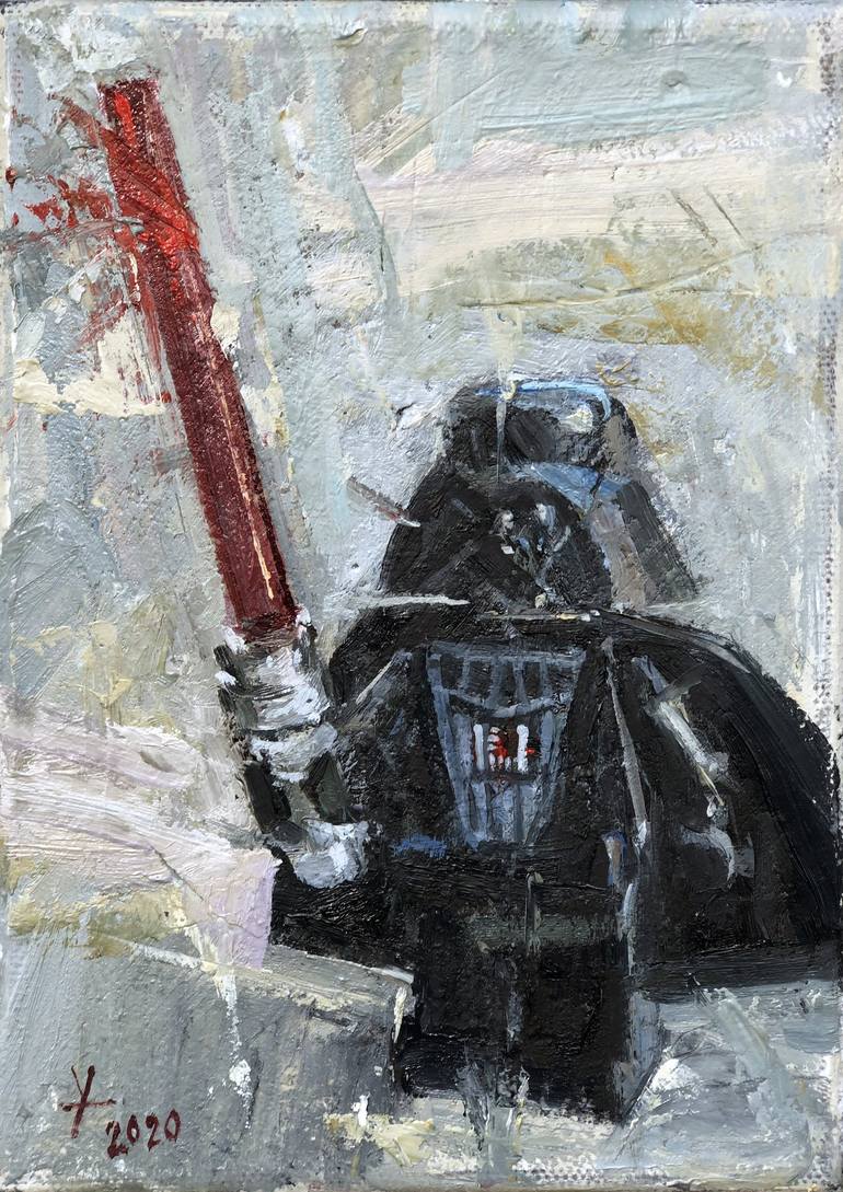 Detail Darth Vader Oil Painting Nomer 6