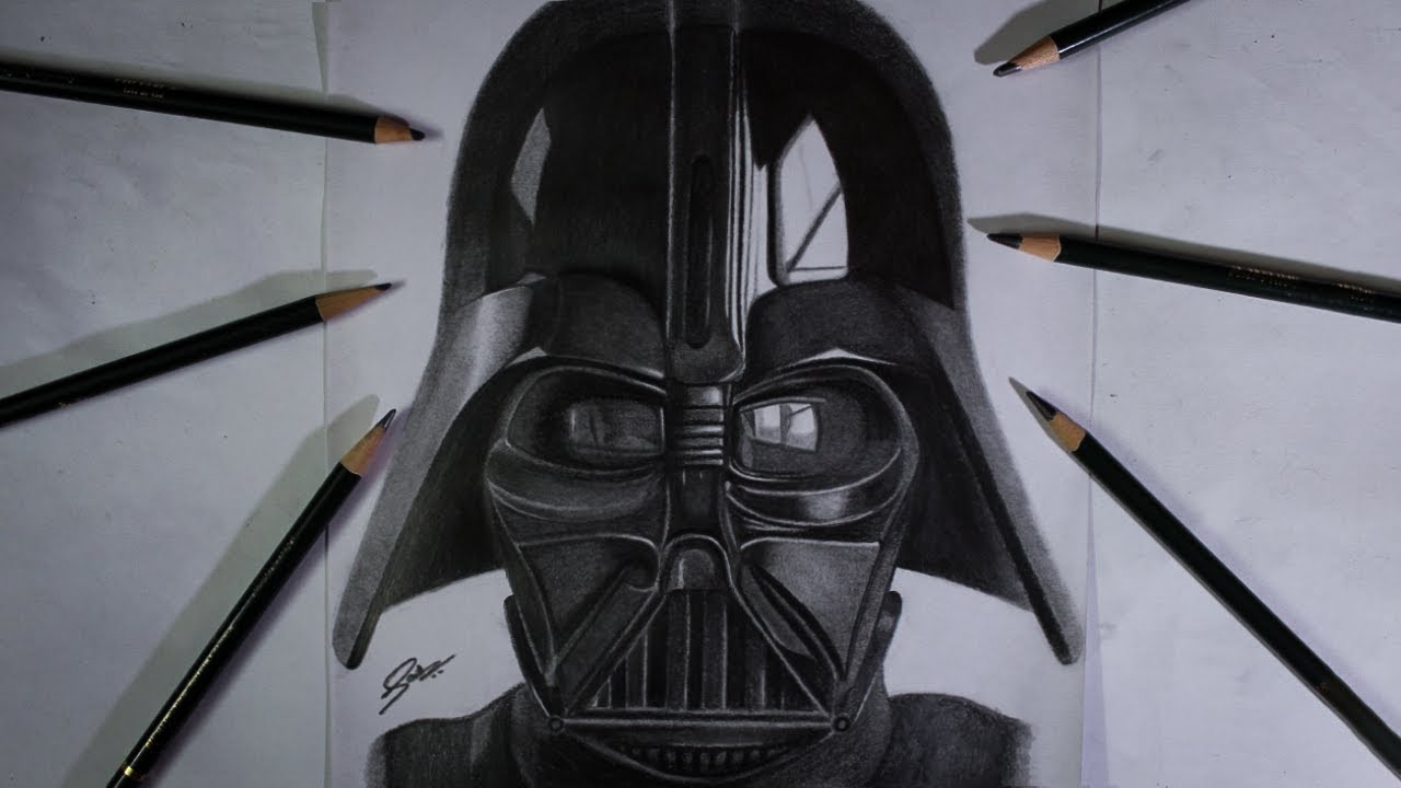 Detail Darth Vader Pencil Drawing Nomer 5