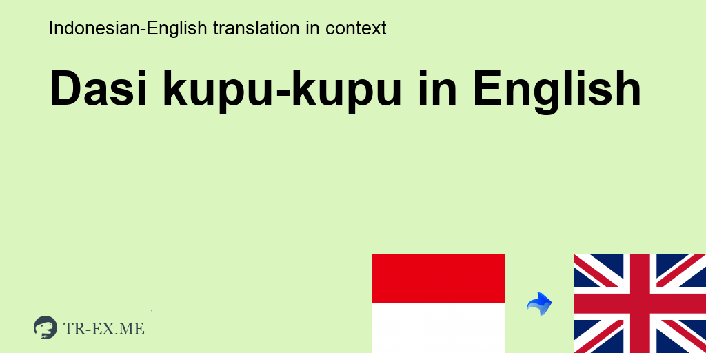 Dasi Kupu Kupu Bahasa Inggris - KibrisPDR