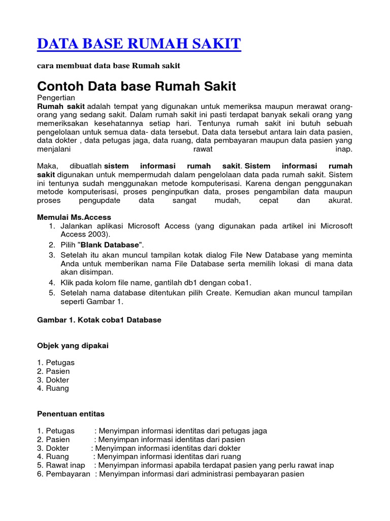 Detail Data Base Rumah Sakit Nomer 32