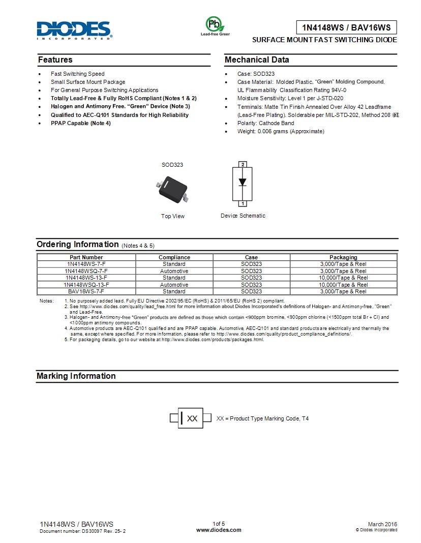 Detail Datasheet Dioda 1n4148 Nomer 24