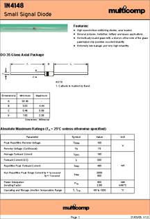 Detail Datasheet Dioda 1n4148 Nomer 6