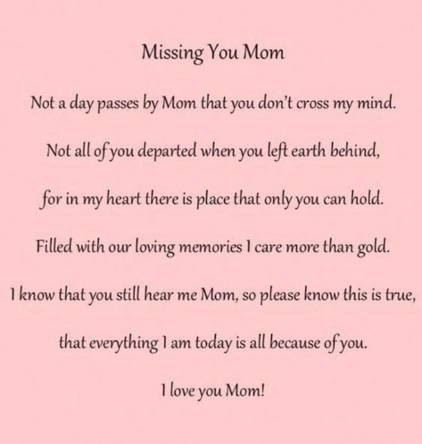 Daughter I Miss Mom Quotes - KibrisPDR