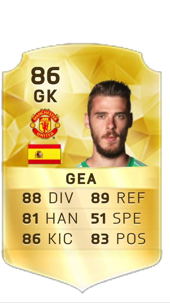 Detail David De Gea Fifa 17 Nomer 12