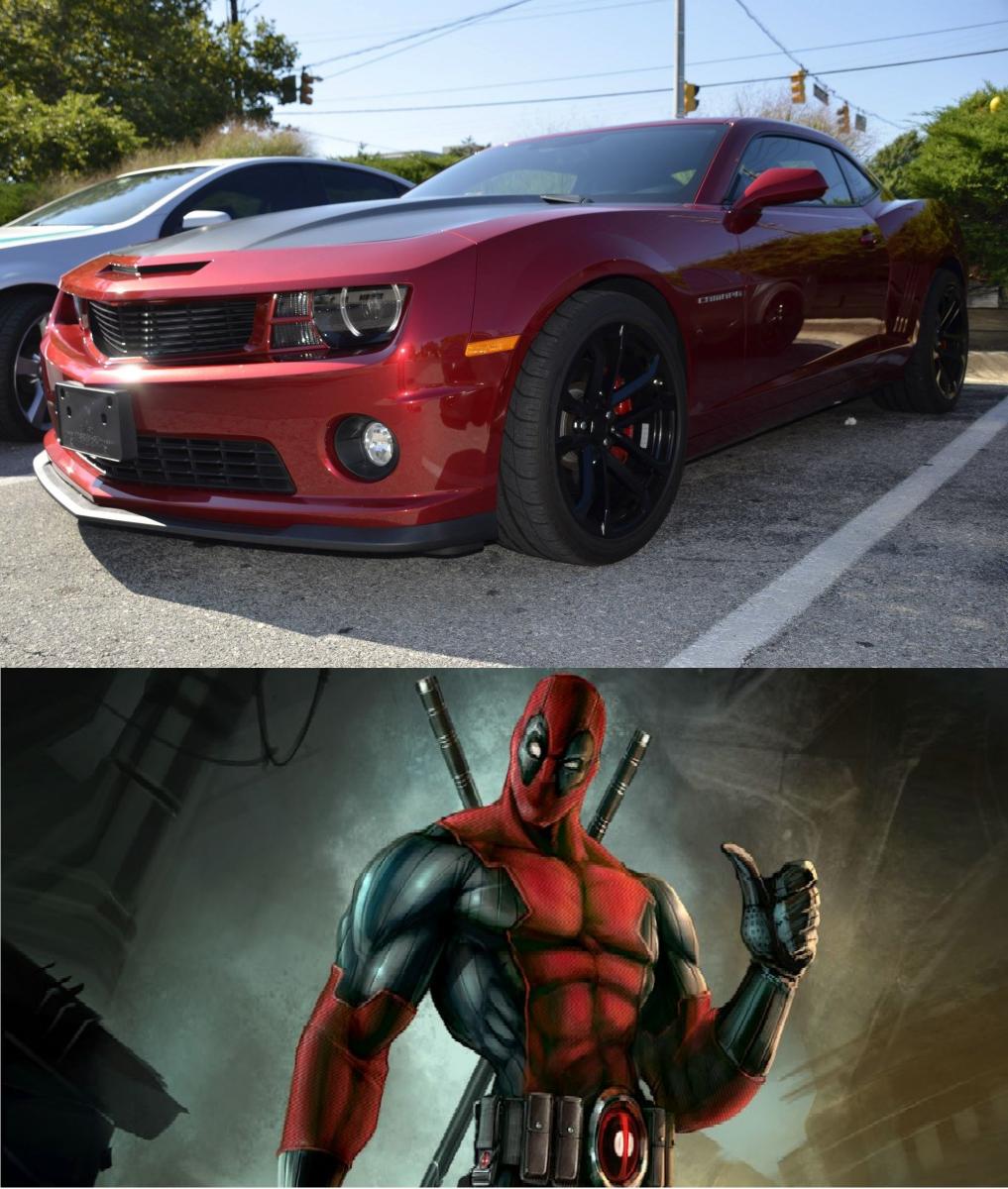 Detail Deadpool Camaro Nomer 12