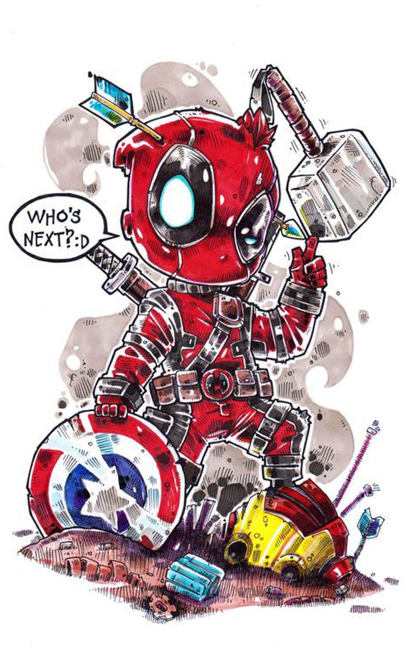 Detail Deadpool Cartoon Wallpaper Nomer 31