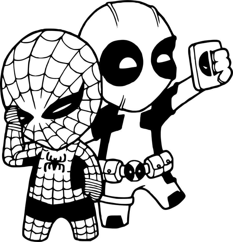 Detail Deadpool Clipart Black And White Nomer 11