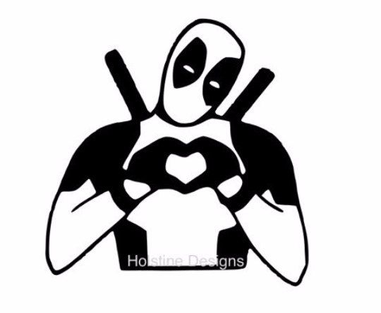 Detail Deadpool Clipart Black And White Nomer 12