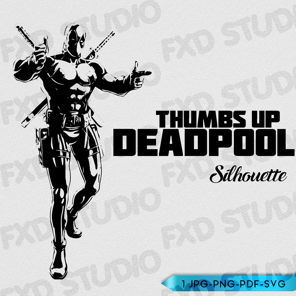 Detail Deadpool Clipart Black And White Nomer 20