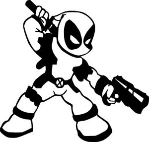 Detail Deadpool Clipart Black And White Nomer 47