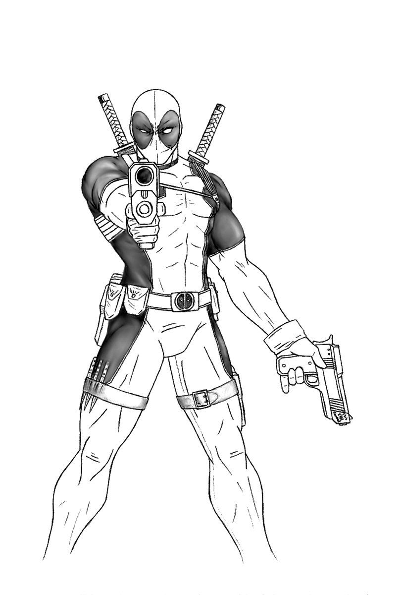 Detail Deadpool Full Body Nomer 17