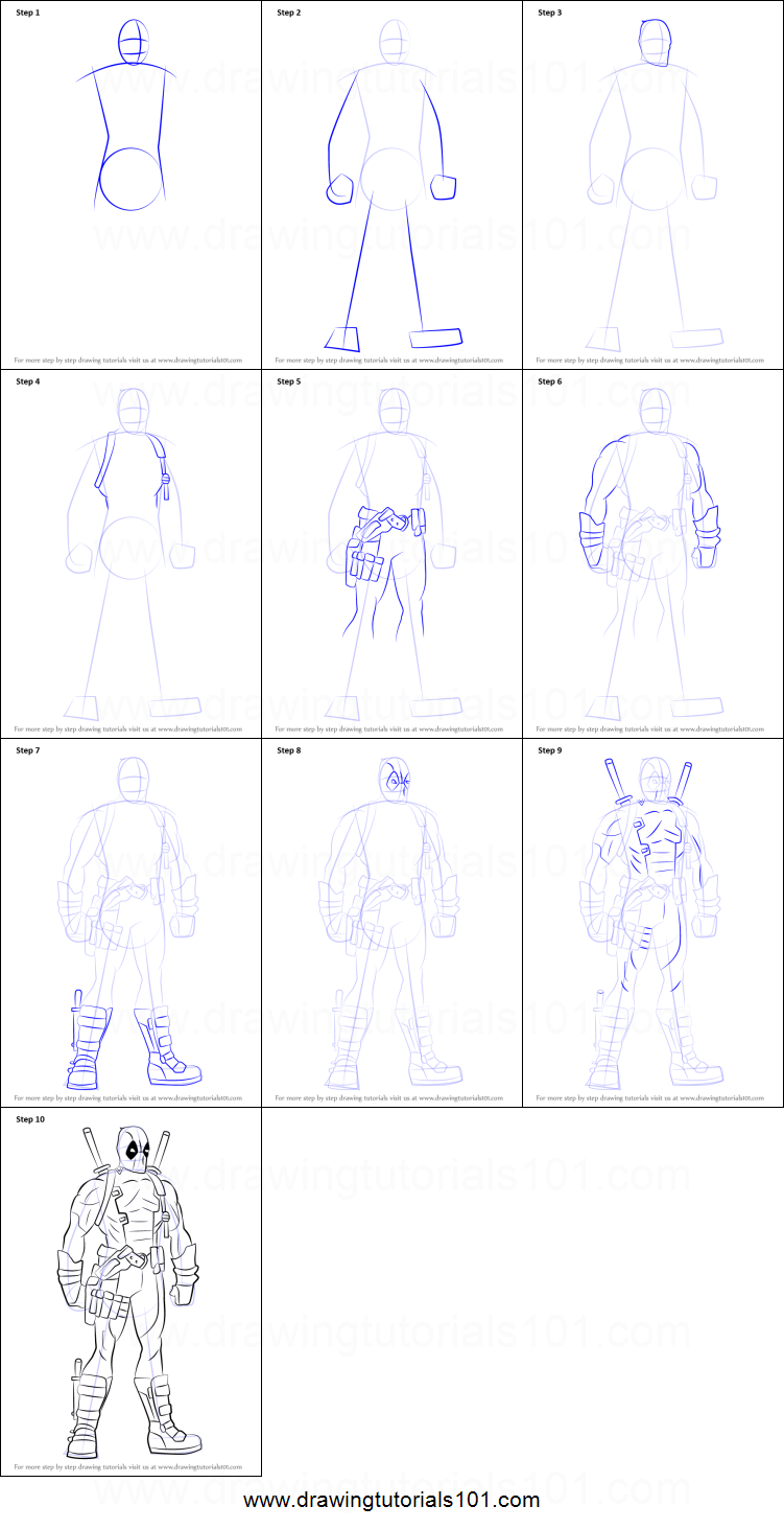 Detail Deadpool Full Body Nomer 20
