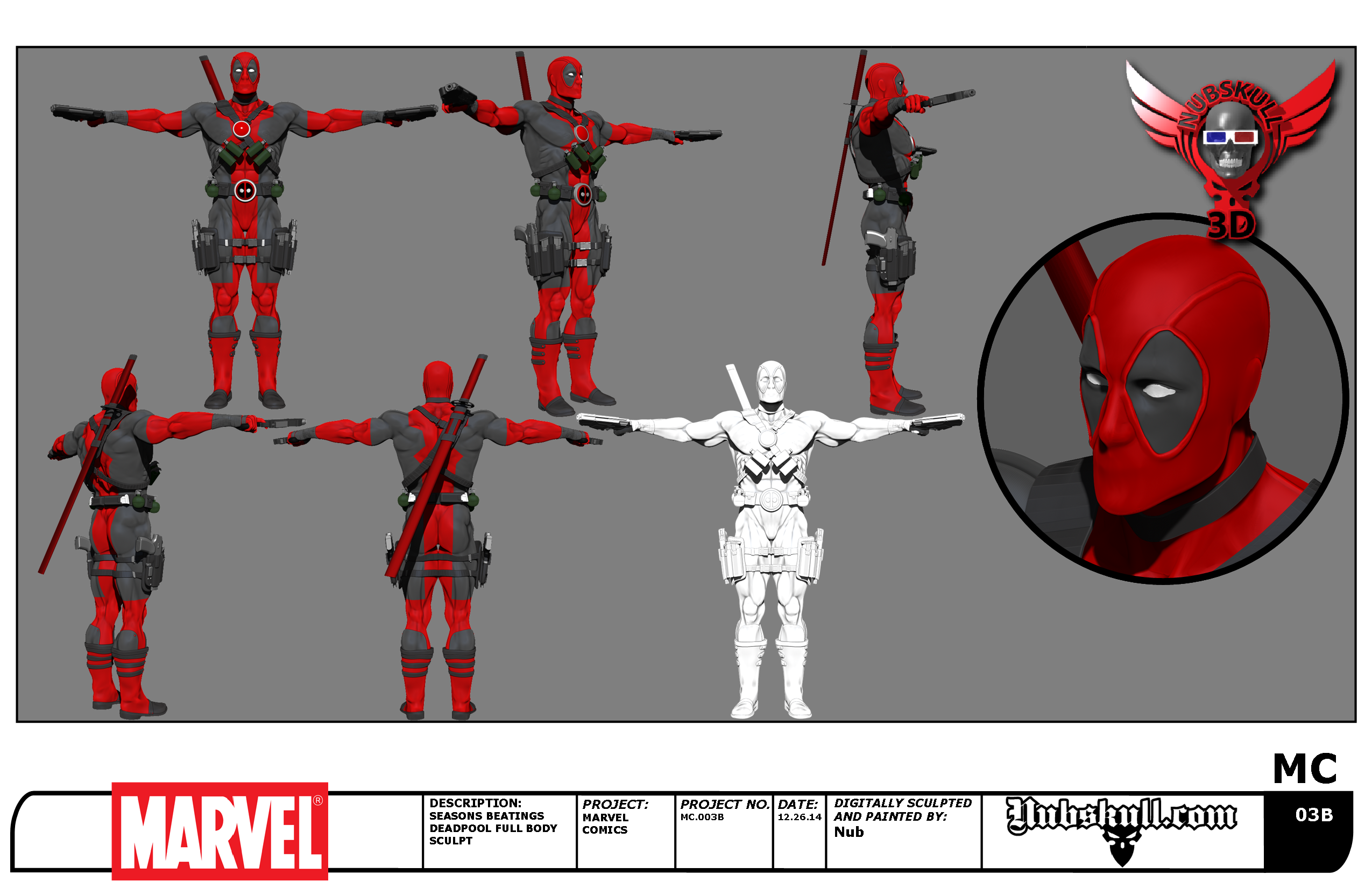 Detail Deadpool Full Body Nomer 47