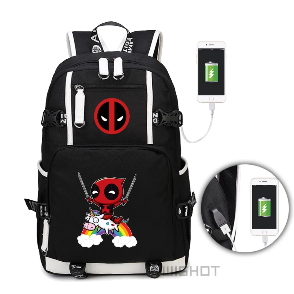 Detail Deadpool Laptop Backpack Nomer 52