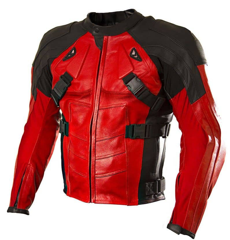 Detail Deadpool Leather Motorcycle Jacket Nomer 3