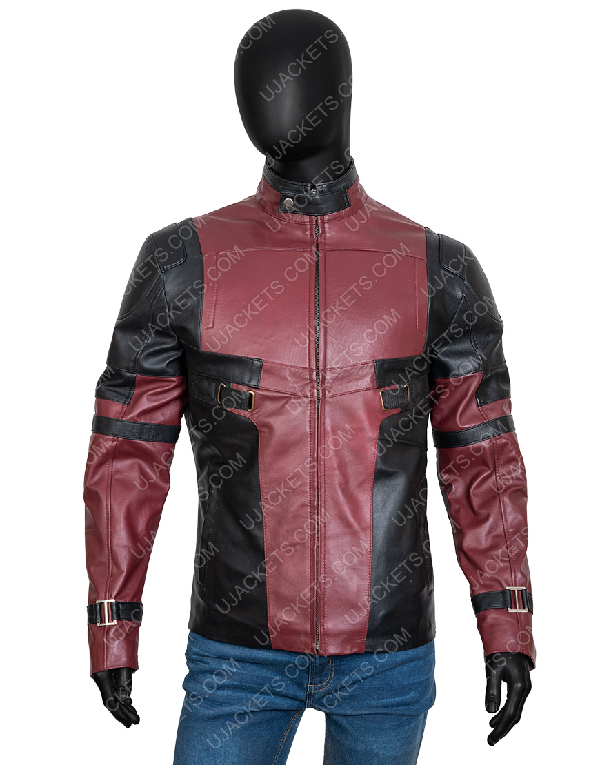 Detail Deadpool Leather Motorcycle Jacket Nomer 25