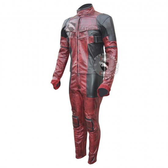 Detail Deadpool Leather Motorcycle Jacket Nomer 34