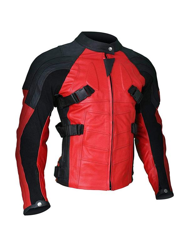 Detail Deadpool Leather Motorcycle Jacket Nomer 5