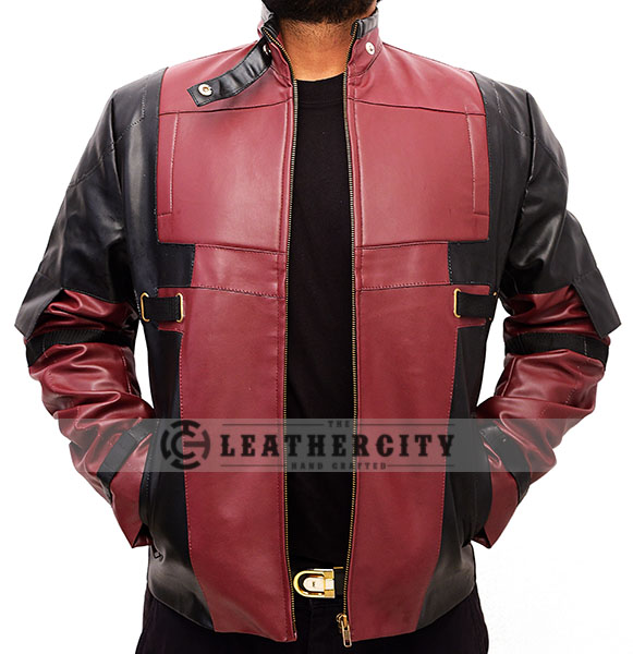 Detail Deadpool Leather Motorcycle Jacket Nomer 41