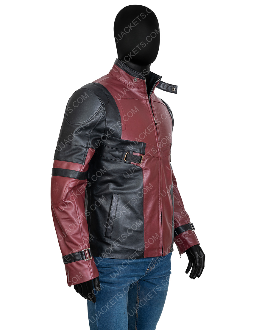 Detail Deadpool Leather Motorcycle Jacket Nomer 42