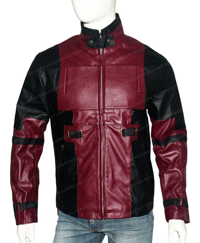Detail Deadpool Leather Motorcycle Jacket Nomer 47
