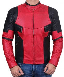 Detail Deadpool Leather Motorcycle Jacket Nomer 56