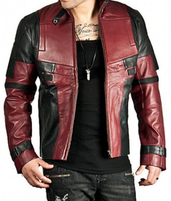 Detail Deadpool Leather Motorcycle Jacket Nomer 8
