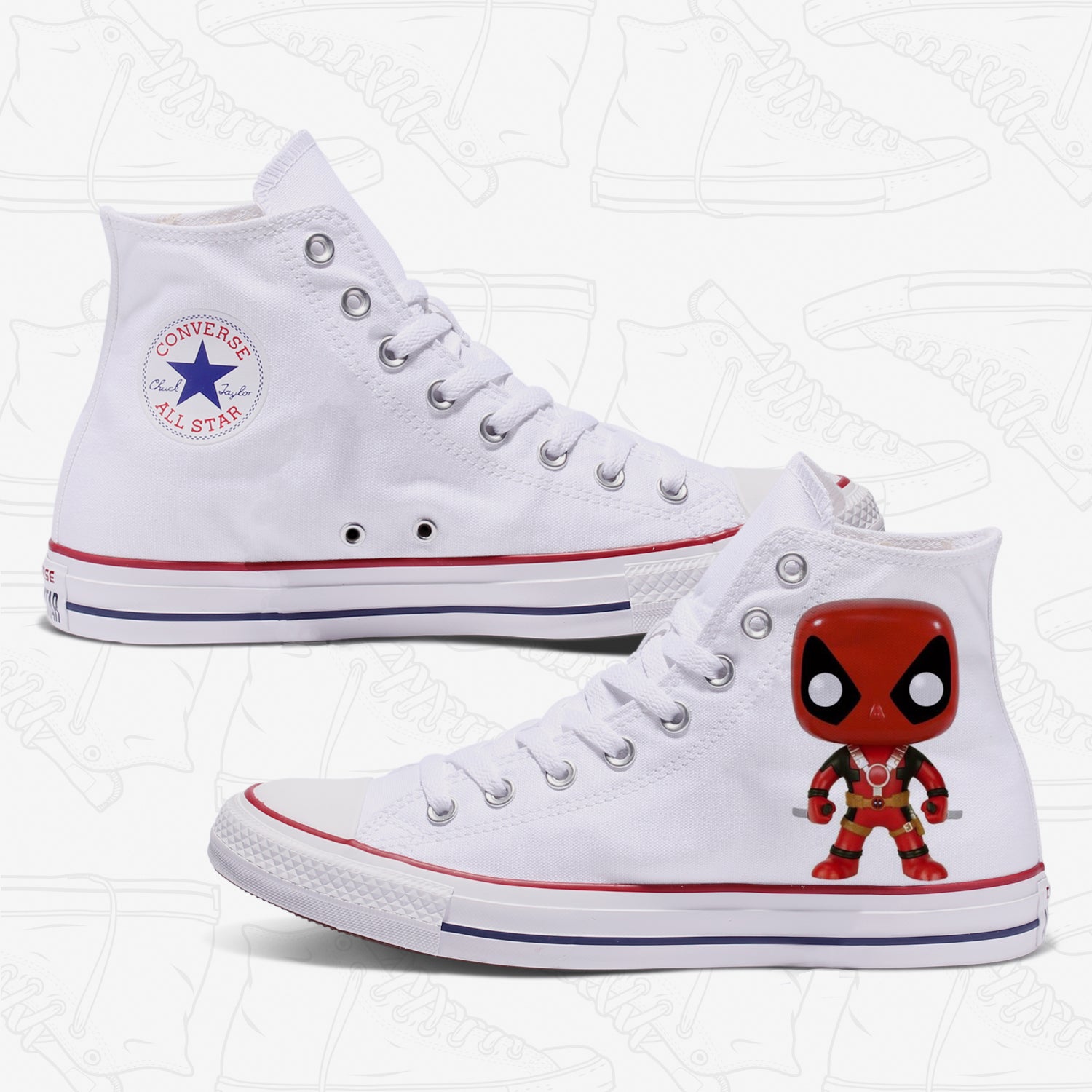 Detail Deadpool Shoes Converse Nomer 2