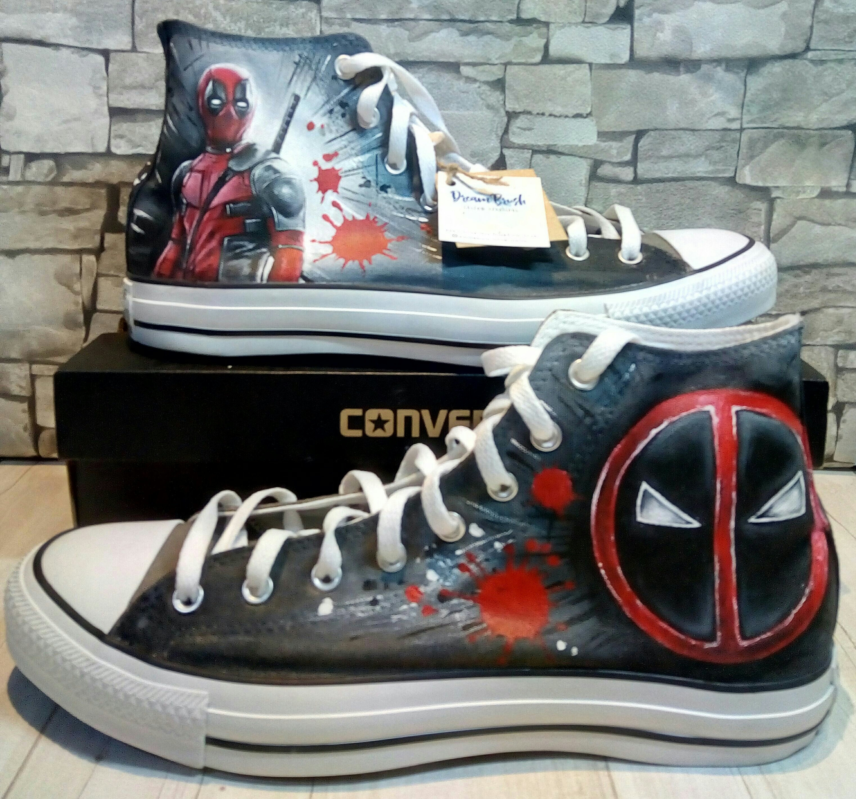 Detail Deadpool Shoes Converse Nomer 11