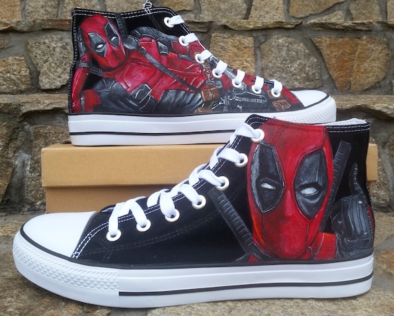 Detail Deadpool Shoes Converse Nomer 14