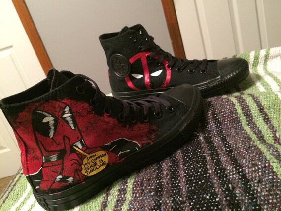 Detail Deadpool Shoes Converse Nomer 17