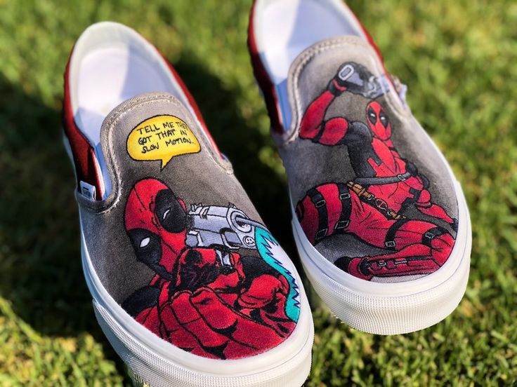 Detail Deadpool Shoes Vans Nomer 35