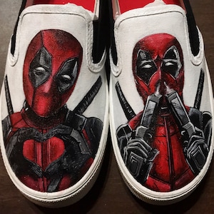 Detail Deadpool Shoes Vans Nomer 41