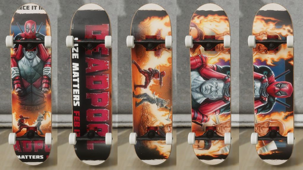 Detail Deadpool Skateboard Nomer 32